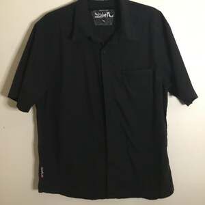 Vintage Quiksilver Black Short Sleeve Button Down Shirt Men's L